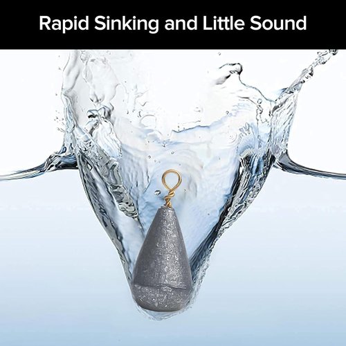 Realure 25 Pcs Small Fishing Weights Mixed 8 Sizes Deep Sea Fishing Weights Assorted 2g 3g 5g 7g 10g 15g 20g 30g Iron Fishing Sinkers Weights with Swivel for River Saltwater Freshwater Mackerel