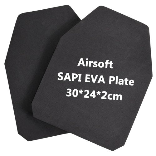 Hehyxade Tactical Foam SAPI Plates 2Pcs, Lightweight Inner Liner Foam Plates Sturdy Dummy Plates Absorb Impact EVA Pads Fit for Tactical Vest Plate Carrier