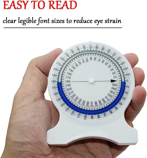 huangyunming High Precision Physical Inclinometer - Baseline Physical Therapy Inclinometer with 360° Rotating Dial, Digital Medical Inclinometer with Clear Fonts, Leak-Proof Manual Muscle Tester