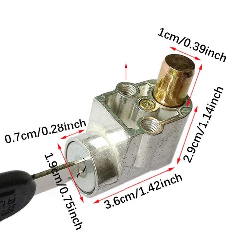 Universal Battery Box Lock for Electric Vehicles - Anti-Theft Metal Replacement Lock with 2 Keys, Fits E-Bike, Electrombile & Motorcycle