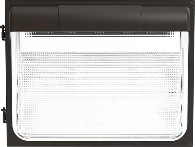 Lithonia Lighting 18" LED Wall Pack Outdoor Light Fixture, Building Wall Light, Adjustable Lumens, 5000K Daylight, MVOLT 120-277V, IP65, Glass Lens, Bronze (TWX3 LED ALO 50K MVOLT DDBTXD)