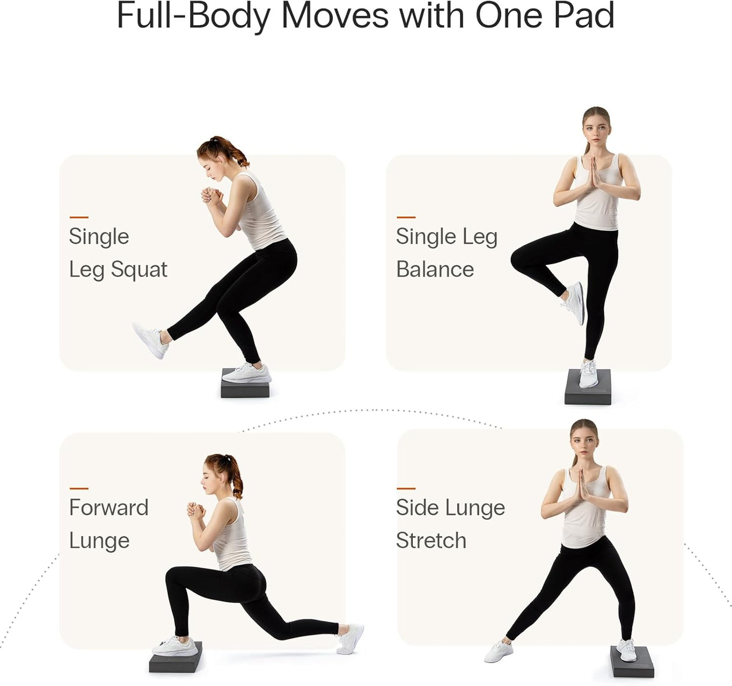 StrongTek 2-in-1 Non-Slip Balance Pad - High-Density Foam Cushion, Supportive Exercise Mat & Knee Pad for Core Training, Yoga, Pilates, Physical Therapy, Stability Training, Stretching, and Rehab