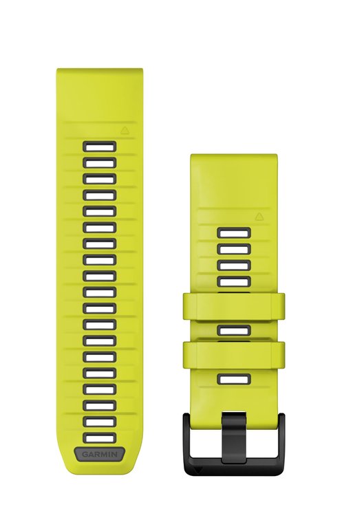 Garmin QuickFit, 26mm AmpYellow/Graphite Silicone Band