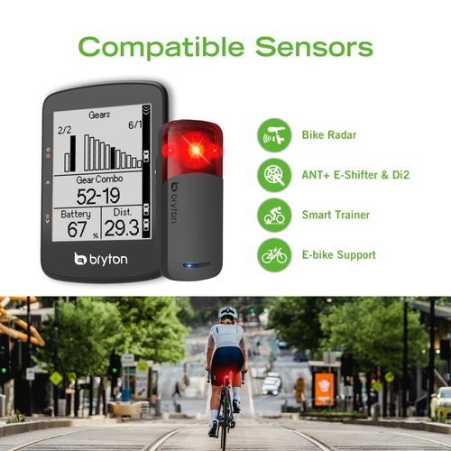 Bryton Rider 460 2.6 Inch LCD GPS Bike Computer Innovative Navigation Assistance, Compatible with E-Bike and Bike Radar, 32hrs Long Battery Life, Bluetooth ANT Waterproof