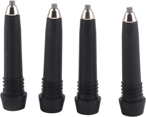 Alomejor 4-Pack Tungsten Carbide Trekking Pole Tips Replacement for Hiking Walking Sticks - Black Tips for Camping Outdoor Adventures