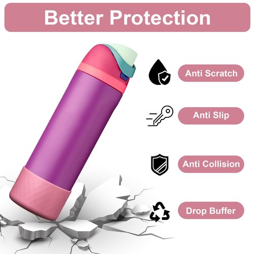 YOUCOX Silicone Boot for Owala Water Bottle 24 oz, Anti-Slip Protective Sleeve for FreeSip/Twist/Flip Stainless Steel Water Bottles, Bottom Cover for Owala Accessories, BPA Free, Dishwasher Safe