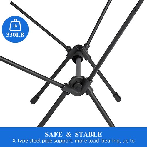 2 Pack Portable Camping Chair Backpacking Chair - Ultralight Folding Chair - Compact, Lightweight Foldable Chairs for Hiking Mountaineering, Beach-Navy Blue