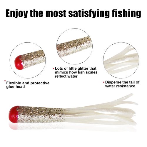 Crappie Jigs & Lures Tackle Kit, 120pcs - 70pcs Jigs, Soft Plastic Fishing Lures, Tubes, Swimbaits, Grubs, for Bass, Trout, Freshwater & Saltwater Fishing