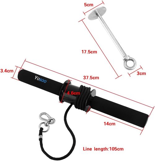 GOTOTOP Wrist Curler Wrist Roller Ripper Forearm Exerciser Strength Wrist Curler For Wrist Forearm Strength Training Forearm Wrist Roller