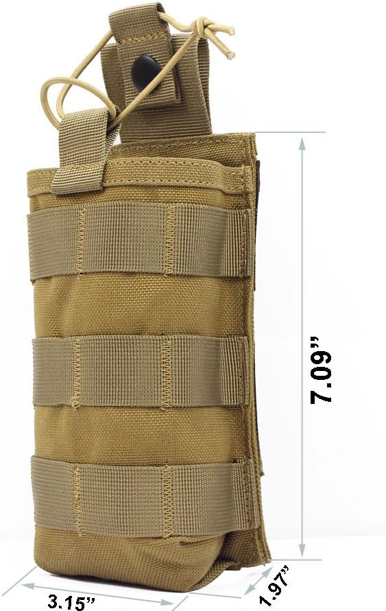 Tactical Radio Pouch - 1000D Tactical Molle Two Way Radios Holder Case for Walkie Talkies