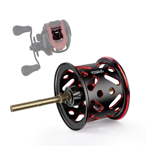 KastKing Royale Legend Fishing Reel, Ultra-Light Aluminum Spool, Corrosion Resistant, Shallow Compatible With Royale Legend II/GT Baitcasting Reels, Black