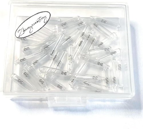 (Pack of 50) Glass Rattle Worm Jig Fishing Lure Insert Tube Rattles Shake Attract Fly Tie Tying 3mm/4mm/5mm (3x16mm)