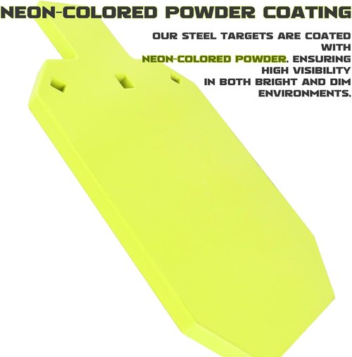 Highwild AR500 Steel Target for Shooting 3/8" Thick Gong Silhouette Metal Target - Laser Cut - Neon Color