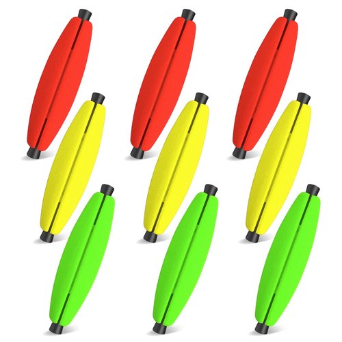 YOTO Peg Floats Slotted丨Fishing Floats for Catfish丨Fishing Cigar Foam Bobber for Santee Rig丨1.5in，2in，2.5in，3in