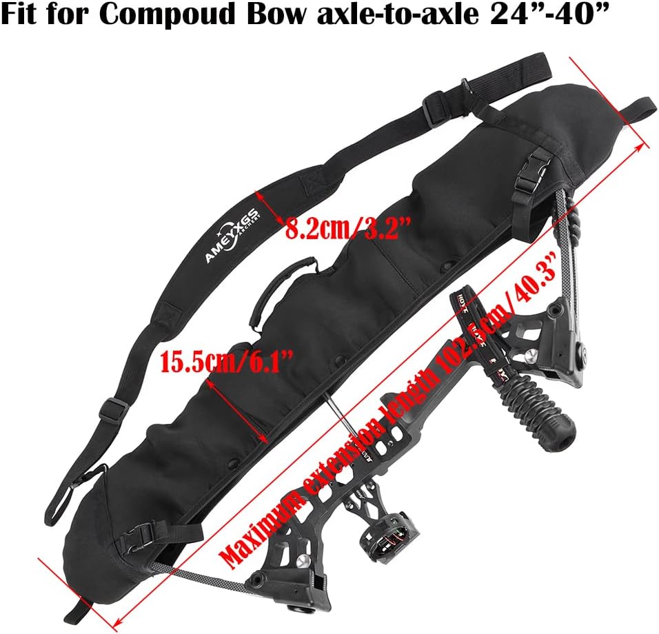 ZSHJGJR Archery Compound Bow Sling String Protector Cams Case Carrying Shoulder Strap Holder Accessories for Outdoor Hunting