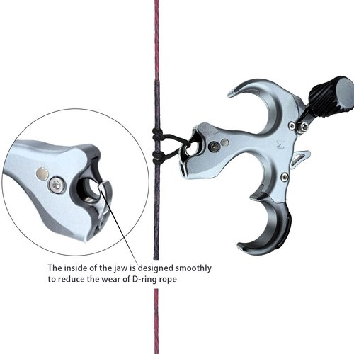 Compound Bow Aid Releaser with Wrist Straps and Adjustment Tool,Archery Release Aids with 3 Thumb Release Adjustable,Aluminum Alloy Aids.for Left and Right Handers. (Gray)