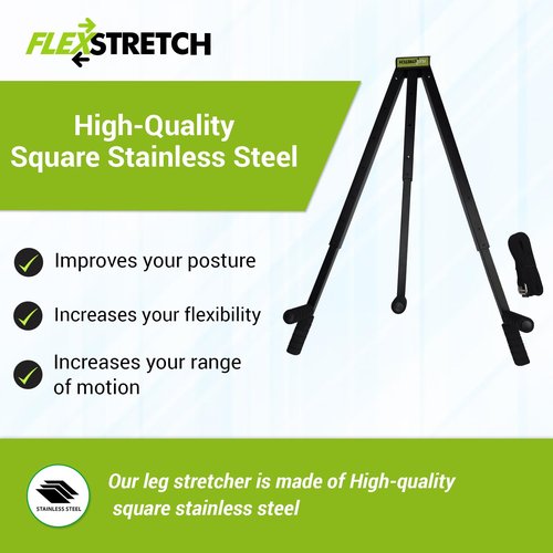 Premium 3-Bar Leg Stretcher Device | Adjustable Flexibility Equipment for Ballet, Yoga, Martial Arts & Home Gym | Stainless Steel | Non-Slip Handles | Adjustable & Portable