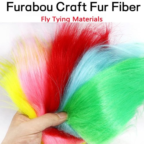 Fly Tying Craft Fur 8 Bright Colors Long Synthetic Fiber Fly Fishing Streamer Fly Tying Materials