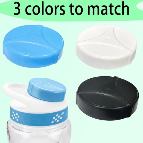 ziHenryDa 3 pcs Lid for Cirkul Water Bottle,Lid Compatible with Cirkul Bottle，Lid Applicable to for Cirkul Bottle of (Black/White/Blue)