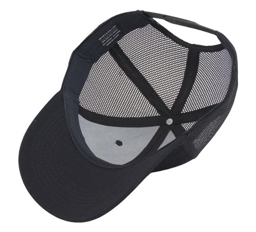 TSSGBL Small Size Snapback Mesh Baseball Trucker Hat Basic No-Logo Plain Blank Adjustable Summer Work Ball Cap for Women Men Black