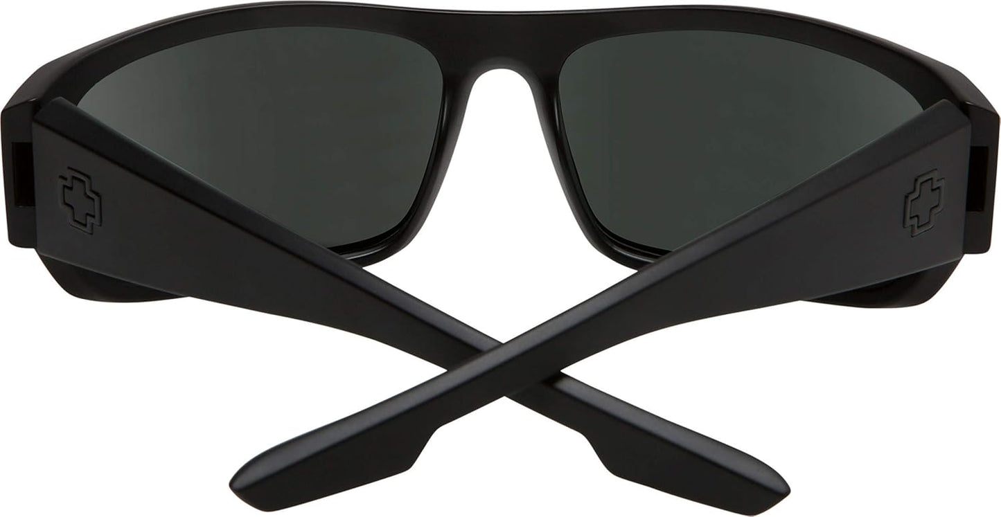 SPY Optic Piper, Rectangular Wrap Sunglasses, Color and Contrast Enhancing Lenses