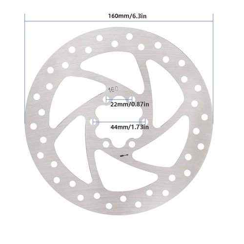 160mm Stainless Steel Disc Brake Rotor, Essential Bicycle Braking Component and Accessory