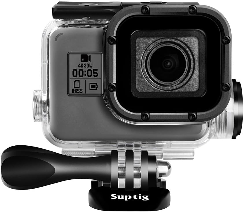 Suptig Replacement Waterproof Case Protective Housing Compatible for GoPro Hero 7 Black Hero 5 Gopro Hero 6 for Underwater Charge Use Water Resistant up to 164ft (50m)