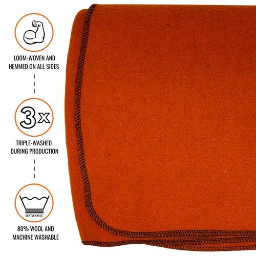Arcturus Bundle Ember Wool Blanket and Blanket Strap Bundle