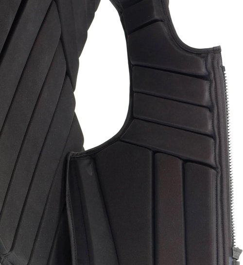 Artist Unknown Ovation Adults' ComfortFlex Body Protector | Durable Comfortable Adjustable Safety Reflective Piping Equestrian Riding Vest, Black, Medium