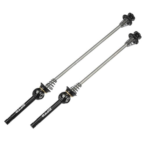 X AUTOHAUX 1 Pair Bicycle Quick Release Axles Skewers Lever Front Rear Bike Axle Wheel Block Hub 140mm 5.51" 180mm 7.09" Black for MTB Moutain Road Bike
