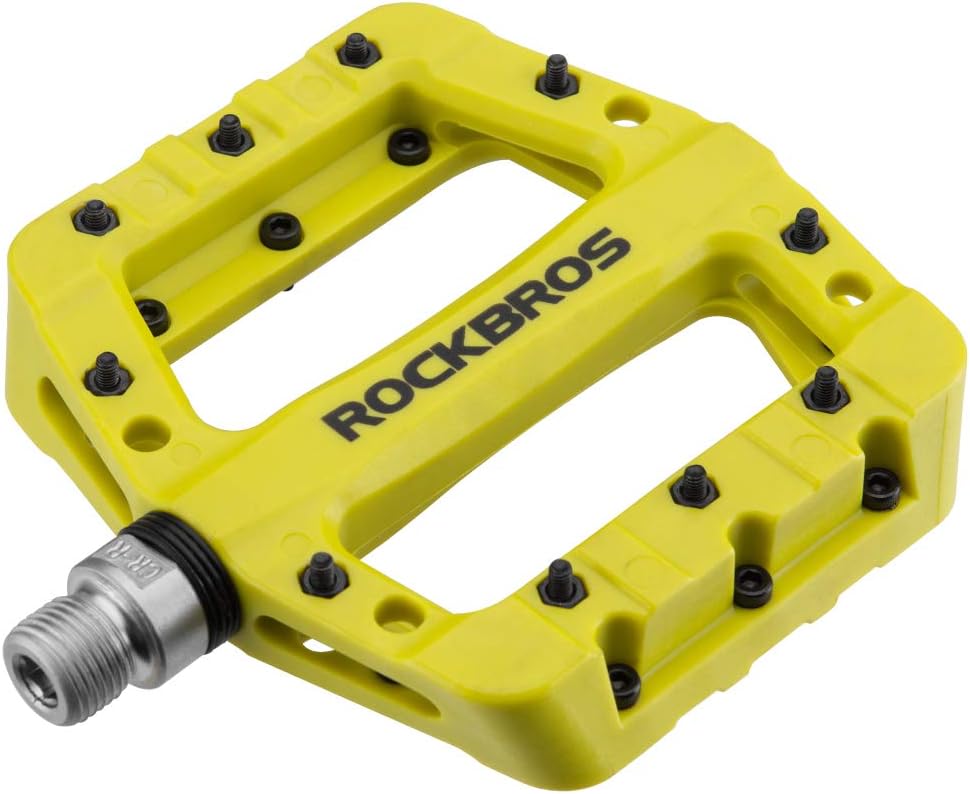 ROCKBROS MTB Pedals Mountain Bike Pedals Lightweight Nylon Fiber Bicycle Platform Pedals for BMX MTB 9/16"