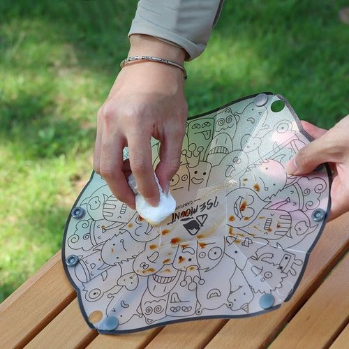 Portable Camping Tableware Set of 3 Pieces, Folding Plate, Bowl, Water Cup, Easy-Clean, Ultra-Light, Heat-Resistant,Collapsible, Food-Grade Material, for Outdoor Picnics