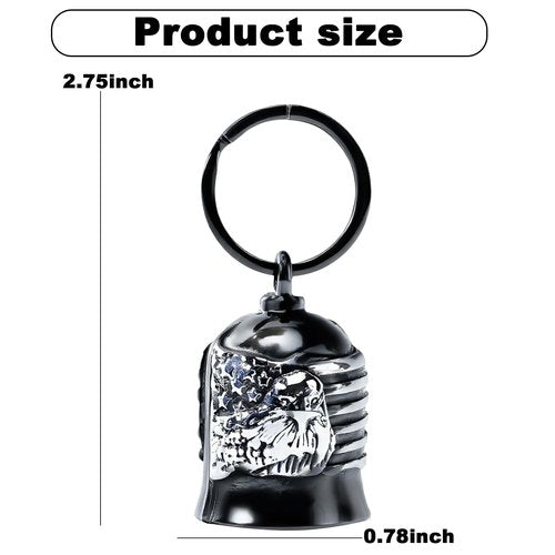Motorcycle for Bells - Motorcycle Angel Bell for Men Women,Bell Biker Accessory,Guard Riding Safety (Black Silver)