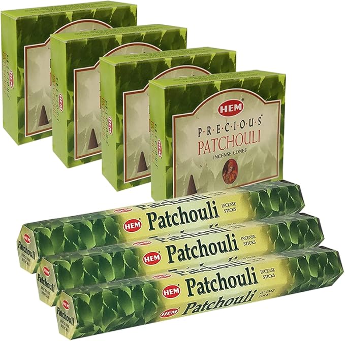 Patchouli Incense Sticks and Cone Incense Holder Variety Pack Bundle insence insense insienso