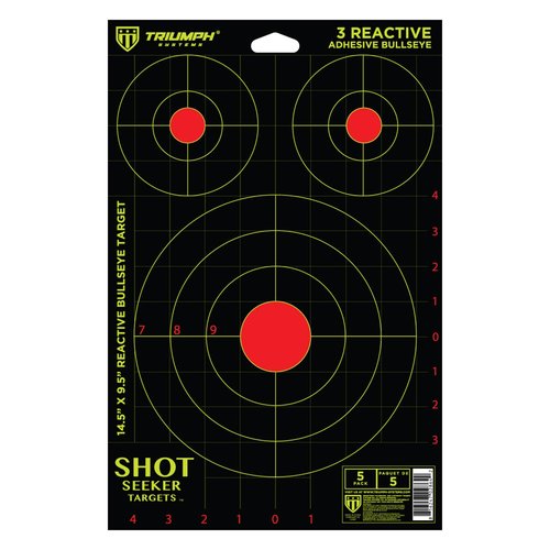 Triumph Systems Shot Seeker with 3 Asst Size Reactive Adhesive Splatter Bullseyes, 10 Count