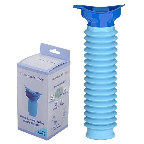 Pee Bottles for Men, Adjustable Emergency Urinal 750ml, Car Pee Bottle for Men and Women, Portable Toilet for Car, Shrinkable Personal Mobile Toilet,Urine Bottle, Travelling, Traffic Jams & Hiking