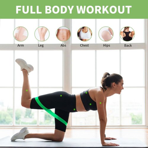 KANGFITER 100 PCS Bulk Resistance Bands, Loop Exercise Bands Set for Gym Members Sports Class Students Gift, 5 Pieces Each Set with Storage Bag, Fitness Bands for Outdoor Home Gym Yoga Pilates