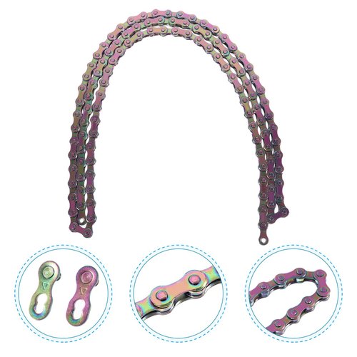 Toddmomy Bicycle Mountain Single Speed Chain High-Speed Cycling Chain for Road Mountain Racing Cycling
