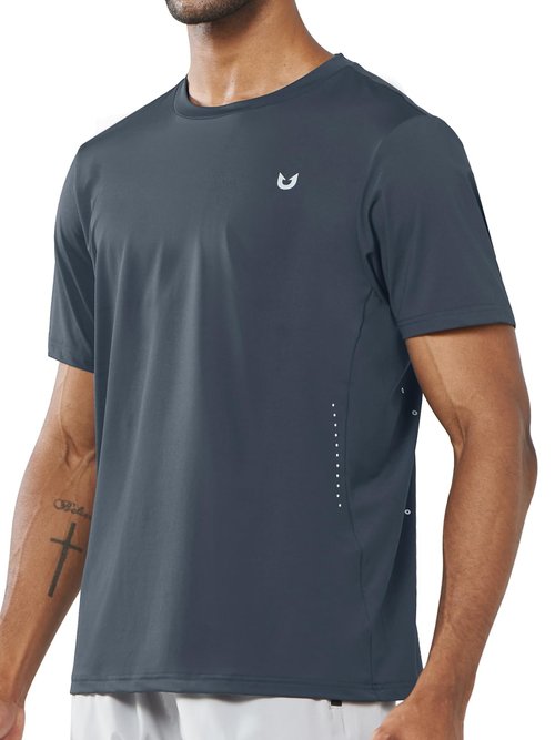 NORTHYARD Mens Athletic Shirts Short Sleeve Gym Workout Running Training Sports Performance T Shirt Basic Tee for Men Darkgrey L