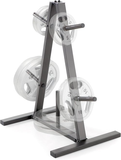Marcy Standard Weight Plate Tree for 1-Inch Plates for Home Gym, 300 lb. Max. Capacity PT-5733