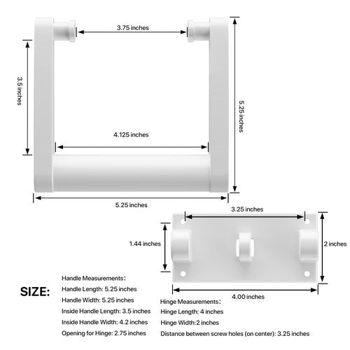 21025 Replacement Handles for Coolers,Compatible with 90-100 Qt Coolers，High Strength Plastic Handles & Screws Replacement Parts-2 Pack