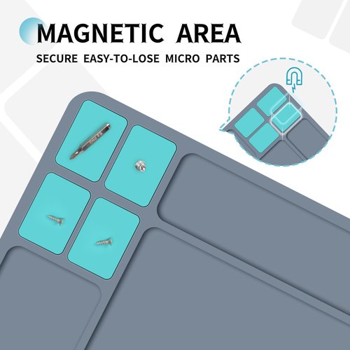 Gun Cleaning Mat, Large Anti-Slip Rubber Gun Mat 36" x 12", Magnetic Cleaning Pad with Integrated Component Box