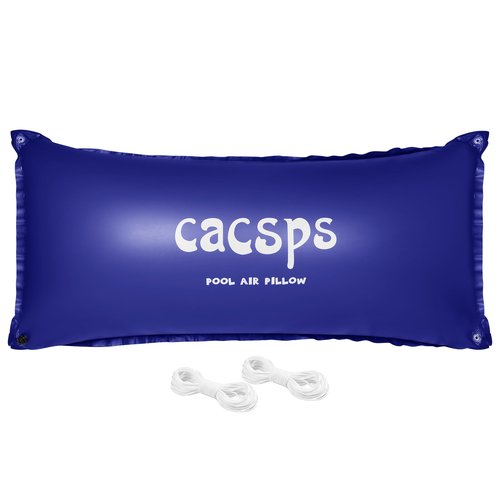 CACSPS Pool Pillow for for Above Ground Pools, 4x8 Ft Pool Air Pillow for Closing Winter Pool Winterizing Kit for Ground Pool, 0.5mm PVC Material, 2X 16.5Ft Rope (Blue)