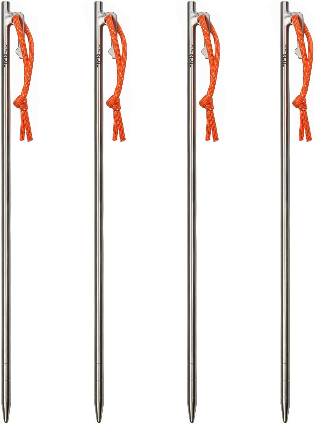 TiTo Titanium Tent Pegs Stakes Lightweight Snowfield Grassland Heavy Duty Tent Nails for Outdoor Camping Hiking and Plant Support Garden Stakes 4pcs/6pcs (7×200mm-6pcs)