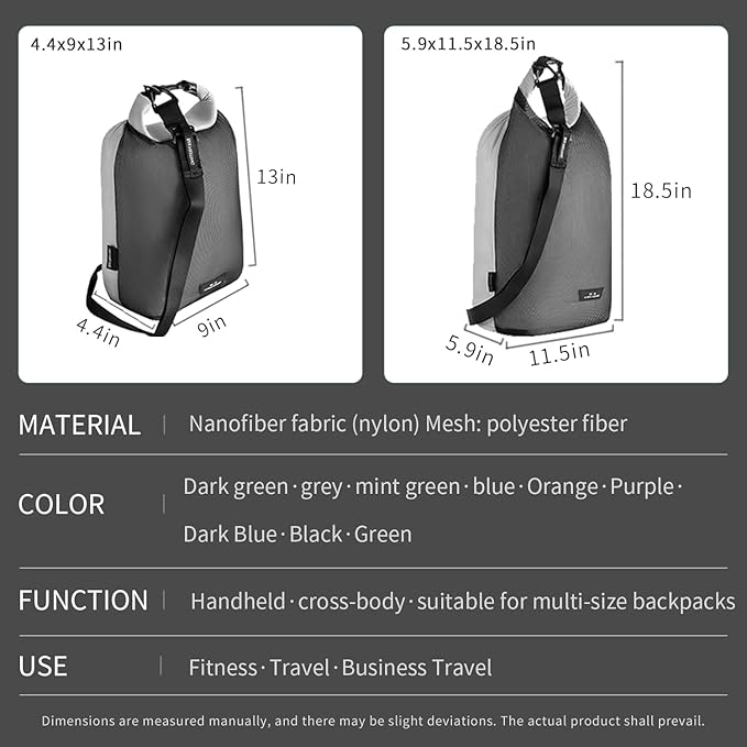 Waterproof dry sack Lightweight Dry Bag Soft and comfortable stuff sacks for backpacking Rafting Boating Camping (Green, 4L 8L)