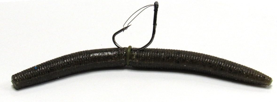 Wacky Rig Kit - Z-Man ZinkerZ 6pk + Wacky Weedless Hooks 10pk + Wacky Tool w/ 10 Wacky Rings + How to Fish The Wacky Worm Guide (Green Pumpkin)