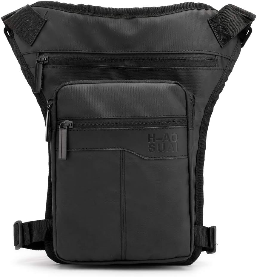 Nylon Drop Leg Bag Hiking Waist Pack for Men Women Tactical Motorcycle Bike Cycling Riding Travel Outdoor Sports Fanny Pouch