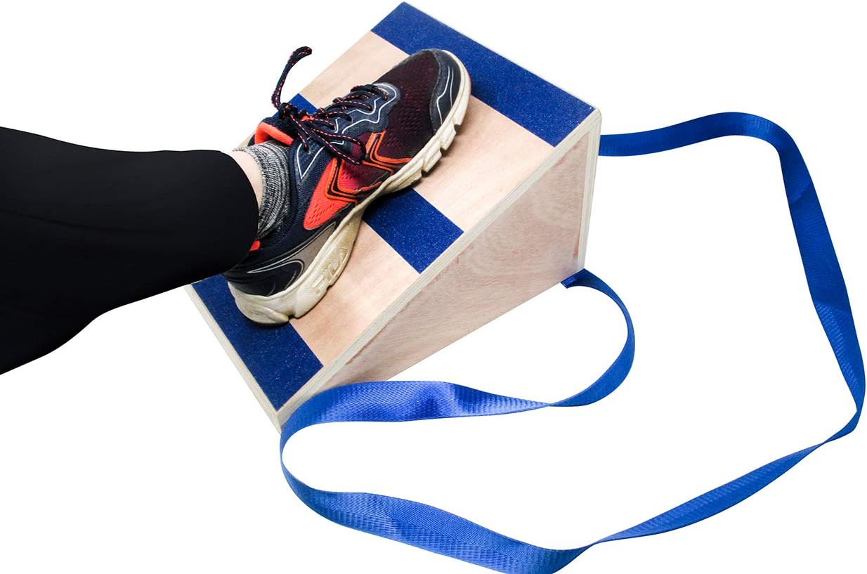 Trademark Innovations Calf Board Wedge Incline Slant Board Stretcher with Strap
