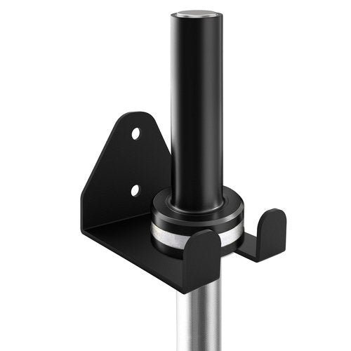 YZZHAJ Olympic Barbell Hanger,Garage Gym Bar Wall Rack,Vertical Barbell Mount Rack,Single Barbell Holder Wall Mount,Space Saving Commercial or Home Gym Accessory,Holds 33mm Bar (1 hook black)
