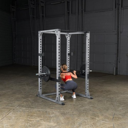 Body-Solid GPR378 Power Rack - Heavy-Duty Squat Cage with Adjustable Safety Bars & Chin-Up Bar for Home Gym